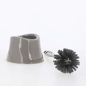 Набор туалетный ерш на подставке MARTIKA Капри серый пластик 000000000001210057