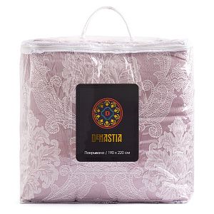 Покрывало 190х220см DE'NASTIA кружево Ампир 3слоя лиловое жаккард 100% полиэстер 000000000001212614