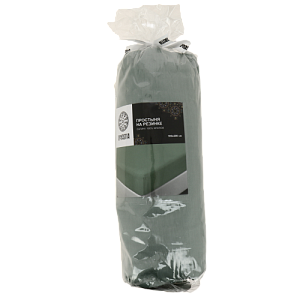 Проcтыня натяжная 180x200+25см DE'NASTIA зеленый 100%хб сатин C010874 000000000001204400