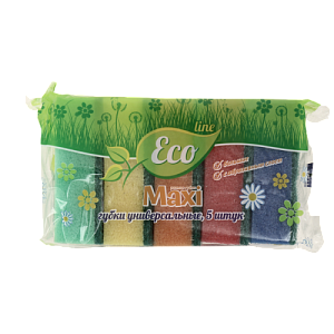 Губки д/посуды Эколайн MAXI 5 шт 000000000001154519