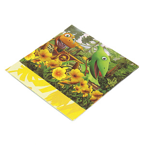 Бумажные салфетки 3-х слойные Динозавры Pap Star, 33?33 см, 20 шт. 000000000001142490