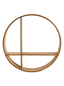 Полка настенная 60см круг натуральный МДФ 000000000001227869