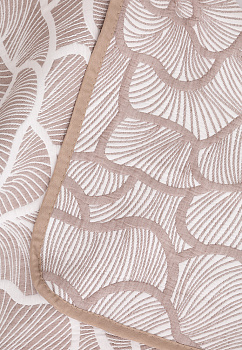 Покрывало 260х240см DE'NASTIA пион2 3слоя бежевое жаккард 55%хлопок 45%полиэстер 000000000001212601