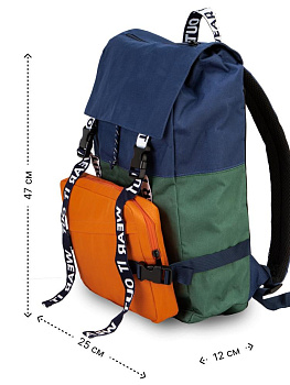 Рюкзак 47х25х12см спортивный с карманами STсиний полиэстер 000000000001227183