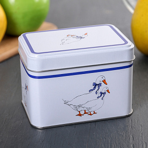 Банка для сыпучих продуктов 400мл Гуси жестяная 000000000001157125