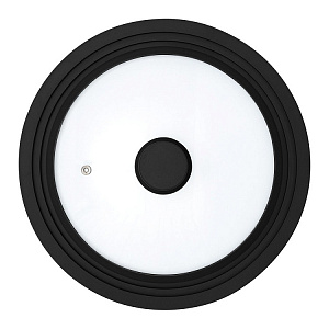 Крышка 24/26/28см DE'NASTIA черный стекло/силикон 000000000001219660