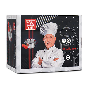 Кастрюля 3,6л SWEET HOME Exellence нержавеющая сталь 000000000001222542