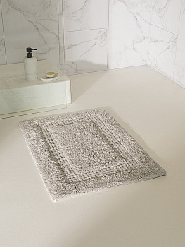 Коврик для ванной 50x70см DE'NASTIA Вафля серый хлопок 000000000001220602