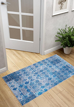 Коврик универсальный 80x150см LUCKY Мозаика синий 100% полиэстер 000000000001211049