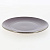 Тарелка десертная 19,7см LUCKY Точки металлическая кайма плоская фиолетовый керамика 000000000001211245