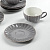 Сервиз чайный 12 предметов Вивьен (6 чашек 200мл, 6 блюдец D15см) серый фарфор 000000000001209859
