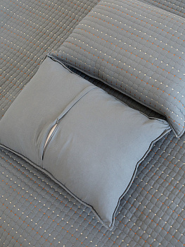 Наволочки декоративные 50x70см 2шт DE'NASTIA Polka dot серый полиэстер 000000000001230728