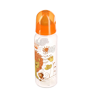 Бутылочка с соской Веселые животные  Lubby, от 0 месяцев, 250мл., полипропилен, латекс 000000000001140714