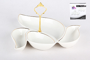 Менажница 26см подарочная упаковка цветок Фарфор Коралл 4172 000000000001197468