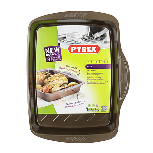 Форма для запекания 35x27см PYREX METAL ASIMETRIA прямоугольная 000000000001128604