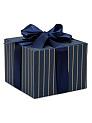 Коробка подарочная Куб 19х19х14см ПОЛОСКА в ассортименте картон 000000000001229169