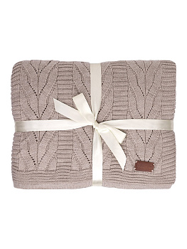 Плед 150х200см DE'NASTIA Коса бежевый 100%акрил 000000000001212166