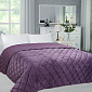 Покрывало 240x240см DE'NASTIA геометрия сиреневый велюр полиэстер