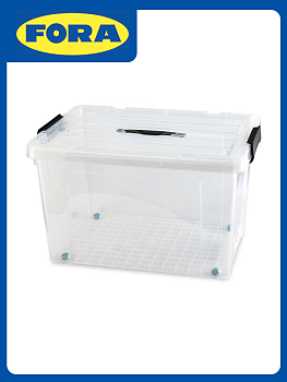 Контейнер для хранения 75л с крышкой прозрачный полипропилен 000000000001227854