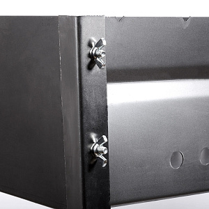 Мангал разборный большой 800х400х700мм толщина 1,5мм глубина 160мм выемка на 10 шампуров в коробке сталь 000000000001211099