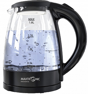 Чайник электрический 1,8л MAXTRONIC MAX-412 LED-подсветка мощность 1800Вт стекло 000000000001222942
