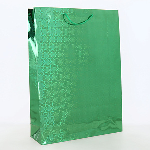 Сумка бумажная 33х45х10см ОПТИМА голографическая 000000000001215514