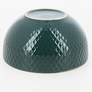 Салатник 13,6см/600мл LUCKY Точки металлическая кайма зеленый керамика 000000000001211253