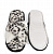 Туфли домашние-тапки р.38-39 LUCKY Леопард накрест черный/белый искусственный мех полиэстер 000000000001214545
