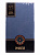 Простыня на резинке 180x200+25см DE'NASTIA синяя трикотажная 100% хлопок 000000000001211329