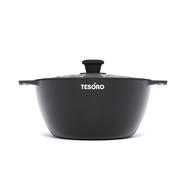 Кастрюля с крышкой 3л НЕВА МЕТАЛЛ ПОСУДА Tesoro Florence Induction total dark алюминий 000000000001225719