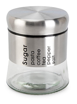 Банка для приправ 8,5х10см 380мл нержавеющая сталь/стекло 000000000001228451
