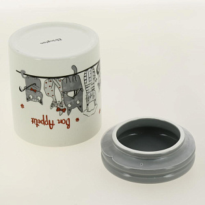 Банка для сыпучих продуктов 730мл ELRINGTON КОТЫ-ПОВАРЯТА с крышкой  ПУ керамика 000000000001206064