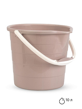 Ведро 10л без крышки со сливным носиком пудра полиэтилен 000000000001227328