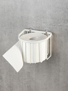 Держатель для туалетной бумаги 13,7x13x10,5см DE'NASTIA белый алюминий 000000000001227448