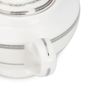 Сахарница 310мл Angelica с серебром фарфор 000000000001219776