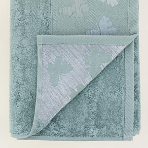 Полотенце 70х130см Dina Me бордюр бабочки мятное 100% хлопок 000000000001208692