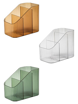 Органайзер для косметики/концелярии 15х12х8см 3 отдела BOTTLE микс пластик/PET 000000000001229822