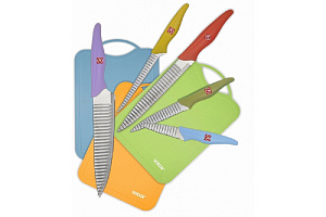 Набор ножей 5шт VITESSE + доска раделочная 3шт нержавеющая сталь VS-8139 000000000001189619