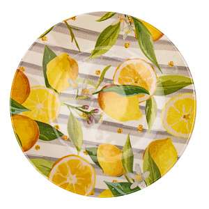 Тарелка суповая 20,5см 320мл LUCKY Лимоны керамика 000000000001208771