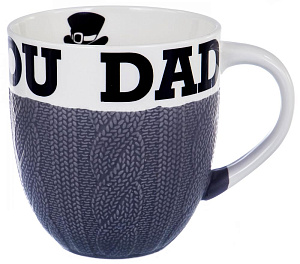 Кружка фарфор 500мл микс 4 декора подарочная упаковка ПАПА Balsford 137-09003 000000000001193959