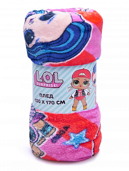 Плед 130*170 Павлинка Аэро Софт Куклы LOL полоса разноцветная100%пэ,пл190г 000000000001192877