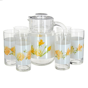Набор питьевой с кувшином Rose Crawn, 7 предметов 000000000001066181