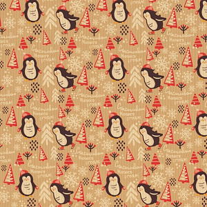 Бумага упаковочная крафт 70х100см ИНТЕРПАК Домики 000000000001215335