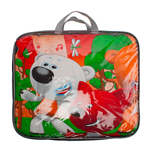 Покрывало стеганное 145х205см Павлина МиМимишки бязь 125гр/м2 персик 100% хлопок 000000000001203588