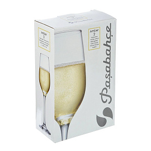 AMBER Набор фужеров для шампанского 2шт 210мл PASABAHCE стекло 000000000001199193