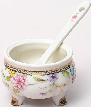 Баночка для джема 50мл BALSFORD Франсуаза с ложкой подарочная упаковка фарфор 000000000001203947