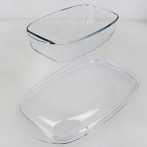 Утятница 4,3л + крышка 2,2л PYREX прямоугольная стекло 000000000001111881
