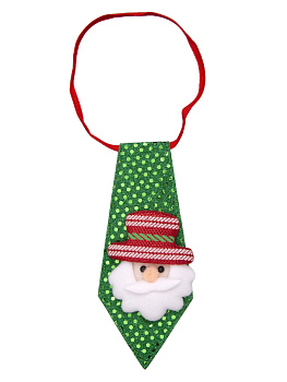 Новогоднее украшение Зеленый галстук на шею из нетканого материала (полиэфирные волокна) / 20x8,5x1см арт.78612 000000000001191300