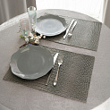 Салфетка сервировочная DeNASTIA Змея Глянец, ПВХ, 45х30, прямоугольник серый E000659 000000000001225634