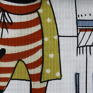 Набор кухонных полотенец 2шт 35х60см Доляна Котик на кухне 100%хлопок 000000000001206665